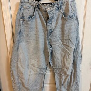 Free People Light Blue Wide Leg Pants